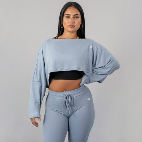Luxe Butterfly Top- Blue