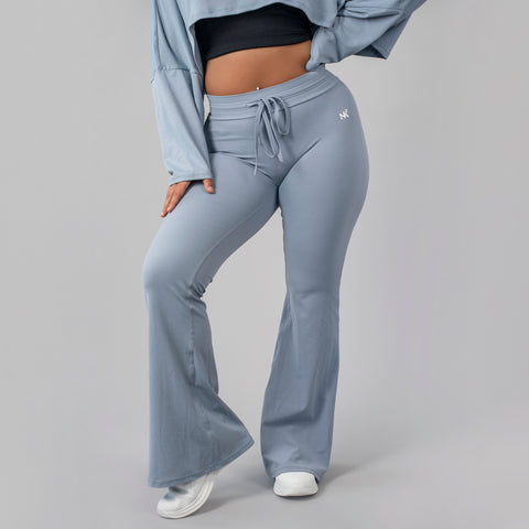 Luxebell - Bell Bottom Leggings Blue