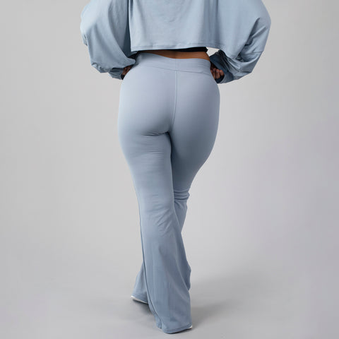 Luxebell - Bell Bottom Leggings Blue
