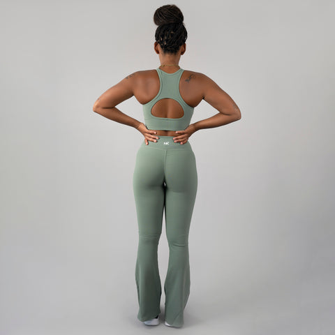 Ember Ribbed Top Mint Green