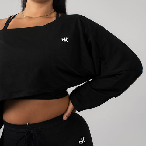 Luxe Butterfly Top- Black