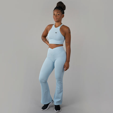 Ember Ribbed Vbelt Leggings Light Blue