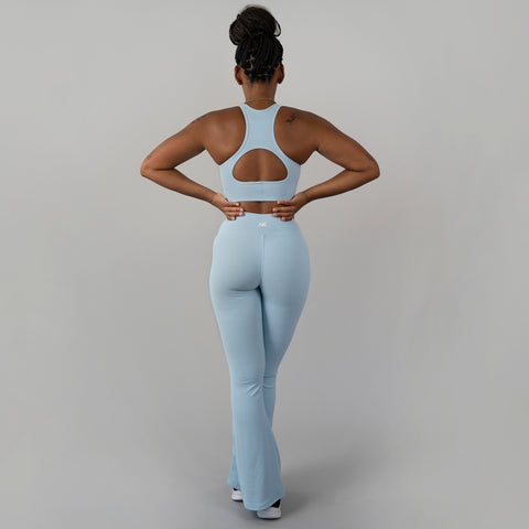 Ember Ribbed Top Light Blue
