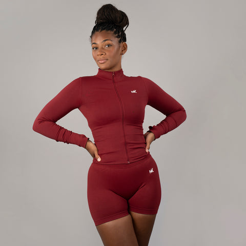 Eternity scrunch Shorts-Burgundy