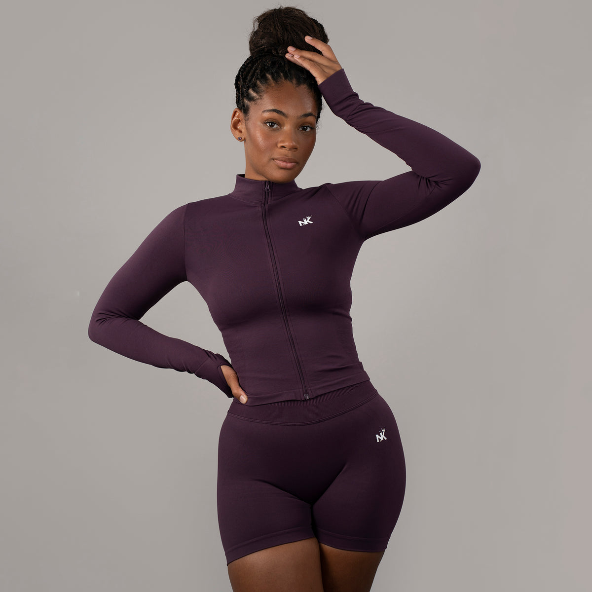 Eternity scrunch Shorts-Aubergine Purple