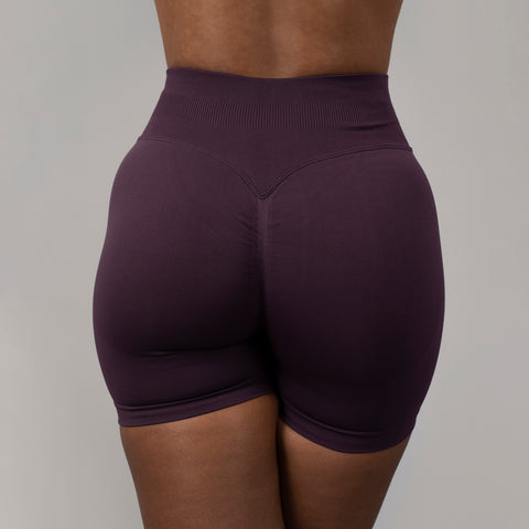 Eternity scrunch Shorts-Aubergine Purple