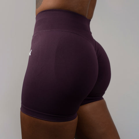 Eternity scrunch Shorts-Aubergine Purple