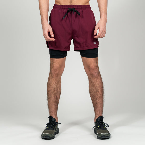 Hyper Active - Burgundy  Shorts