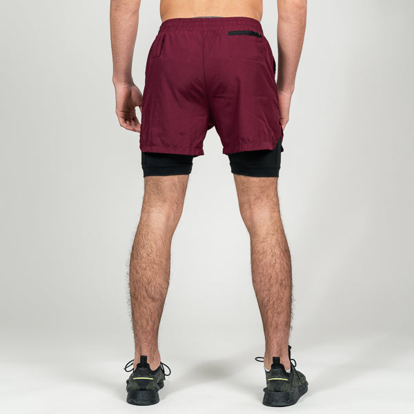 Hyper Active - Burgundy  Shorts
