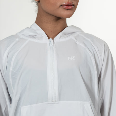 Flexi Vital  - White Crop Hoodie